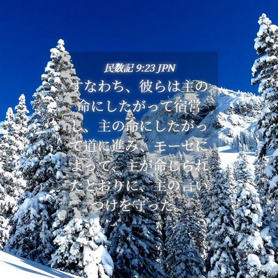 Picture 04 - 民数記 9:23 JPN - すなわち、彼らは主の命にしたがっ - Bible Verse Picture