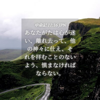 Picture 04 - 申命記 11:16 JPN - あなたがたは心が迷い、離れ去って - Bible Verse Picture