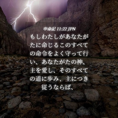 Picture 04 - 申命記 11:22 JPN - もしわたしがあなたがたに命じるこ - Bible Verse Picture