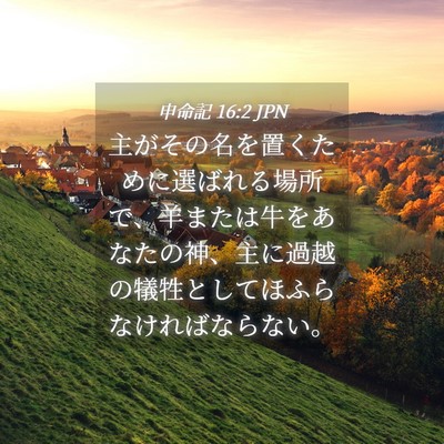 Picture 04 - 申命記 16:2 JPN - 主がその名を置くために選ばれる場 - Bible Verse Picture
