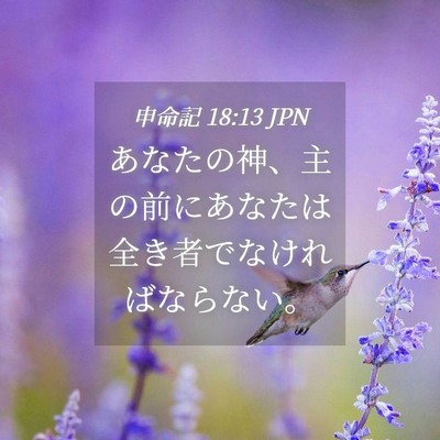 Picture 04 - 申命記 18:13 JPN - あなたの神、主の前にあなたは全き - Bible Verse Picture