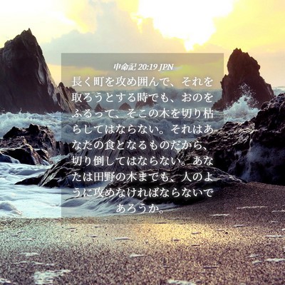 Picture 04 - 申命記 20:19 JPN - 長く町を攻め囲んで、それを取ろう - Bible Verse Picture