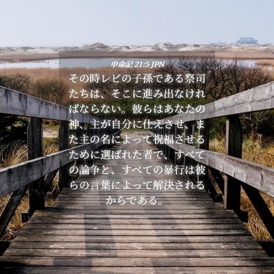 Picture 04 - 申命記 21:5 JPN - その時レビの子孫である祭司たちは - Bible Verse Picture