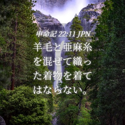 Picture 04 - 申命記 22:11 JPN - 羊毛と亜麻糸を混ぜて織った着物を - Bible Verse Picture