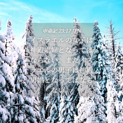 Picture 04 - 申命記 23:17 JPN - イスラエルの女子は神殿娼婦となっ - Bible Verse Picture