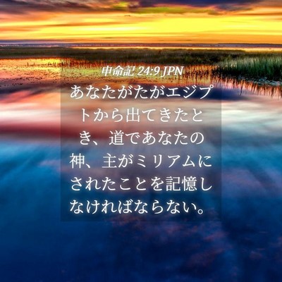 Picture 04 - 申命記 24:9 JPN - あなたがたがエジプトから出てきた - Bible Verse Picture
