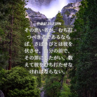Picture 04 - 申命記 25:2 JPN - その悪い者が、むち打つべき者であ - Bible Verse Picture
