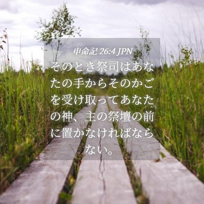 Picture 04 - 申命記 26:4 JPN - そのとき祭司はあなたの手からその - Bible Verse Picture