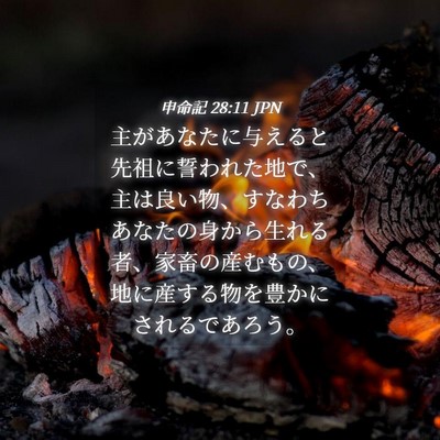 Picture 04 - 申命記 28:11 JPN - 主があなたに与えると先祖に誓われ - Bible Verse Picture