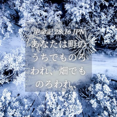 Picture 04 - 申命記 28:16 JPN - あなたは町のうちでものろわれ、畑 - Bible Verse Picture