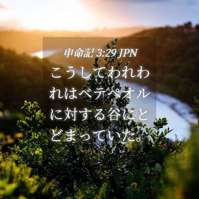 Picture 04 - 申命記 3:29 JPN - こうしてわれわれはベテペオルに対 - Bible Verse Picture
