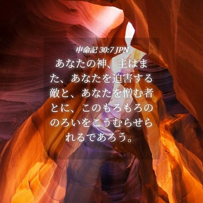 Picture 04 - 申命記 30:7 JPN - あなたの神、主はまた、あなたを迫 - Bible Verse Picture