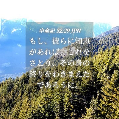 Picture 04 - 申命記 32:29 JPN - もし、彼らに知恵があれば、これを - Bible Verse Picture
