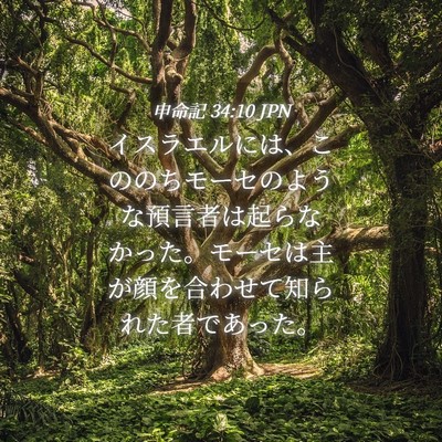 Picture 04 - 申命記 34:10 JPN - イスラエルには、こののちモーセの - Bible Verse Picture