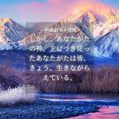 Picture 04 - 申命記 4:4 JPN - しかし、あなたがたの神、主につき - Bible Verse Picture