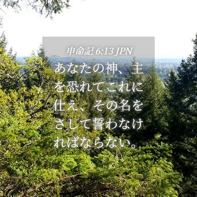 Picture 04 - 申命記 6:13 JPN - あなたの神、主を恐れてこれに仕え - Bible Verse Picture