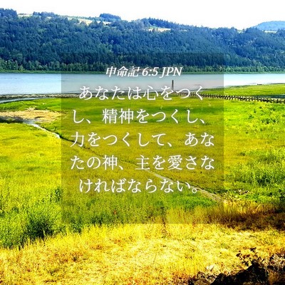 Picture 04 - 申命記 6:5 JPN - あなたは心をつくし、精神をつくし - Bible Verse Picture