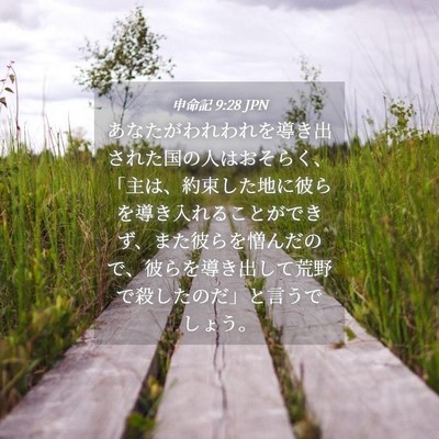 Picture 04 - 申命記 9:28 JPN - あなたがわれわれを導き出された国 - Bible Verse Picture
