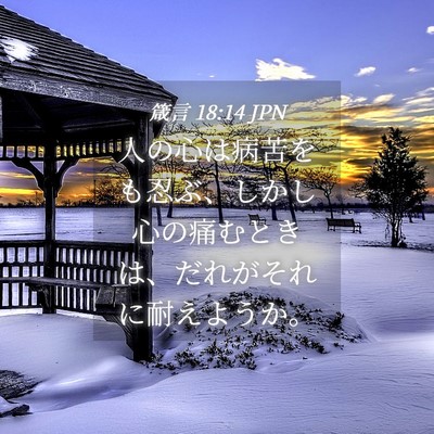 Picture 04 - 箴言 18:14 JPN - 人の心は病苦をも忍ぶ、しかし心の - Bible Verse Picture