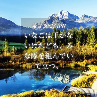 Picture 04 - 箴言 30:27 JPN - いなごは王がないけれども、みな隊 - Bible Verse Picture