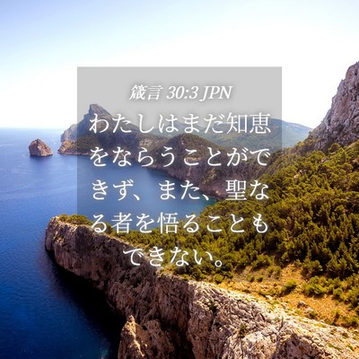 Picture 04 - 箴言 30:3 JPN - わたしはまだ知恵をならうことがで - Bible Verse Picture