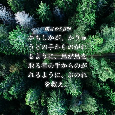Picture 04 - 箴言 6:5 JPN - かもしかが、かりゅうどの手からの - Bible Verse Picture