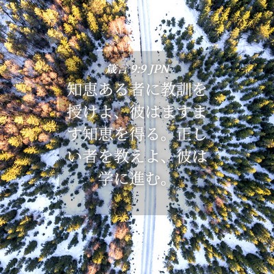 Picture 04 - 箴言 9:9 JPN - 知恵ある者に教訓を授けよ、彼はま - Bible Verse Picture