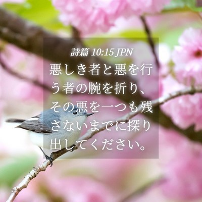 Picture 04 - 詩篇 10:15 JPN - 悪しき者と悪を行う者の腕を折り、 - Bible Verse Picture