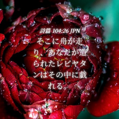 Picture 04 - 詩篇 104:26 JPN - そこに舟が走り、あなたが造られた - Bible Verse Picture