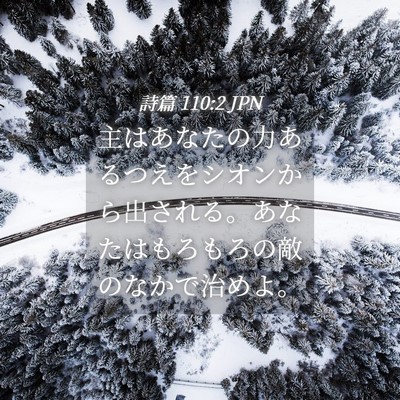 Picture 04 - 詩篇 110:2 JPN - 主はあなたの力あるつえをシオンか - Bible Verse Picture