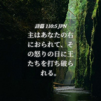Picture 04 - 詩篇 110:5 JPN - 主はあなたの右におられて、その怒 - Bible Verse Picture