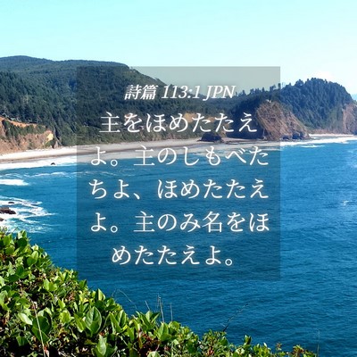 Picture 04 - 詩篇 113:1 JPN - 主をほめたたえよ。主のしもべたち - Bible Verse Picture