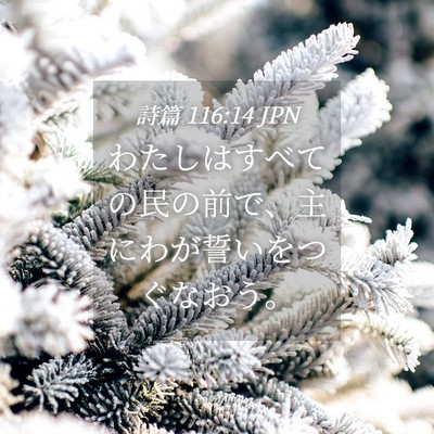 Picture 04 - 詩篇 116:14 JPN - わたしはすべての民の前で、主にわ - Bible Verse Picture