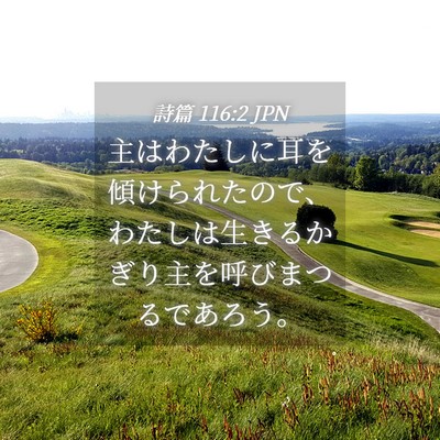 Picture 04 - 詩篇 116:2 JPN - 主はわたしに耳を傾けられたので、 - Bible Verse Picture