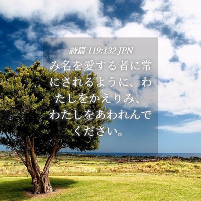 Picture 04 - 詩篇 119:132 JPN - み名を愛する者に常にされるように - Bible Verse Picture