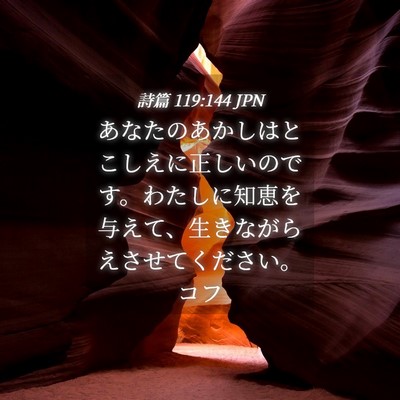 Picture 04 - 詩篇 119:144 JPN - あなたのあかしはとこしえに正しい - Bible Verse Picture