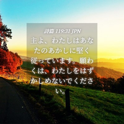 Picture 04 - 詩篇 119:31 JPN - 主よ、わたしはあなたのあかしに堅 - Bible Verse Picture