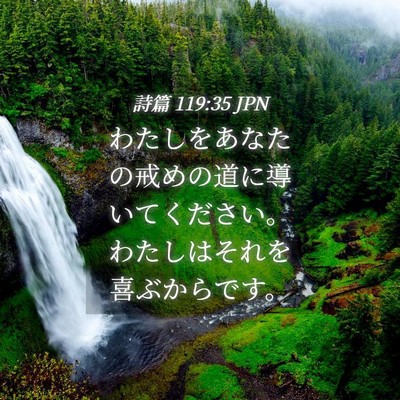 Picture 04 - 詩篇 119:35 JPN - わたしをあなたの戒めの道に導いて - Bible Verse Picture