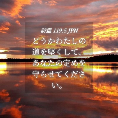Picture 04 - 詩篇 119:5 JPN - どうかわたしの道を堅くして、あな - Bible Verse Picture