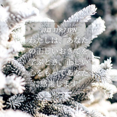 Picture 04 - 詩篇 119:7 JPN - わたしは、あなたの正しいおきてを - Bible Verse Picture