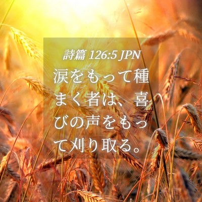 Picture 04 - 詩篇 126:5 JPN - 涙をもって種まく者は、喜びの声を - Bible Verse Picture