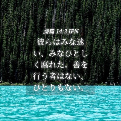 Picture 04 - 詩篇 14:3 JPN - 彼らはみな迷い、みなひとしく腐れ - Bible Verse Picture