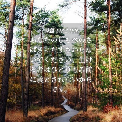 Picture 04 - 詩篇 143:2 JPN - あなたのしもべのさばきにたずさわ - Bible Verse Picture