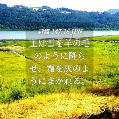 Picture 04 - 詩篇 147:16 JPN - 主は雪を羊の毛のように降らせ、霜 - Bible Verse Picture