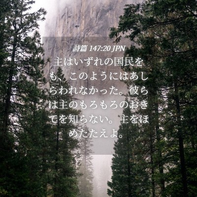 Picture 04 - 詩篇 147:20 JPN - 主はいずれの国民をも、このように - Bible Verse Picture