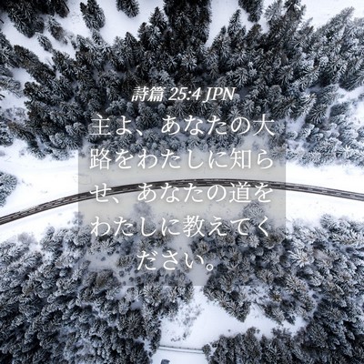 Picture 04 - 詩篇 25:4 JPN - 主よ、あなたの大路をわたしに知ら - Bible Verse Picture