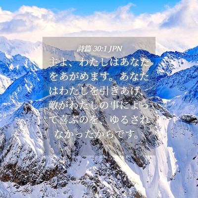 Picture 04 - 詩篇 30:1 JPN - 主よ、わたしはあなたをあがめます - Bible Verse Picture