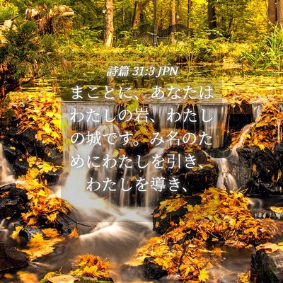 Picture 04 - 詩篇 31:3 JPN - まことに、あなたはわたしの岩、わ - Bible Verse Picture