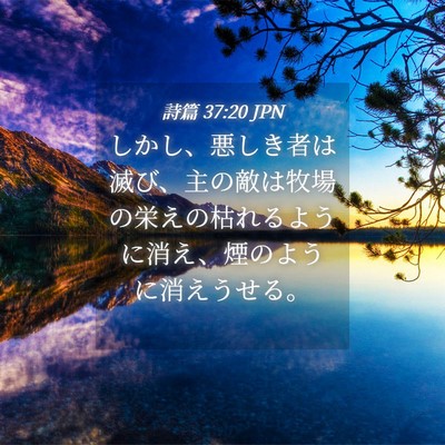 Picture 04 - 詩篇 37:20 JPN - しかし、悪しき者は滅び、主の敵は - Bible Verse Picture