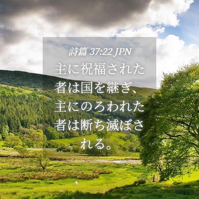 Picture 04 - 詩篇 37:22 JPN - 主に祝福された者は国を継ぎ、主に - Bible Verse Picture